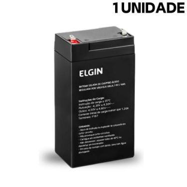 Imagem de Bateria Selada 4V 4Ah Alta Durabilidade Vrla Elgin Original Balanças B
