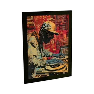 Imagem de Quadro Decorativo Dj Musica Hip Hop Rap Ilustração Grafite