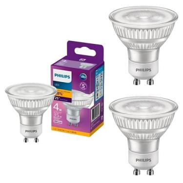 Imagem de 3 Lâmpadas Led Dicroica 4w Philips GU10 2700k 350lm Bivolt