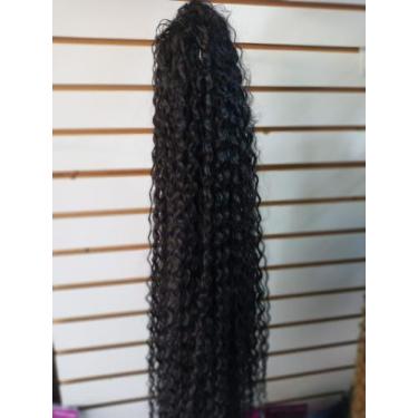 Imagem de Rabos de cavalo cacheado, preto de bio fibra. - Luiza cabelos