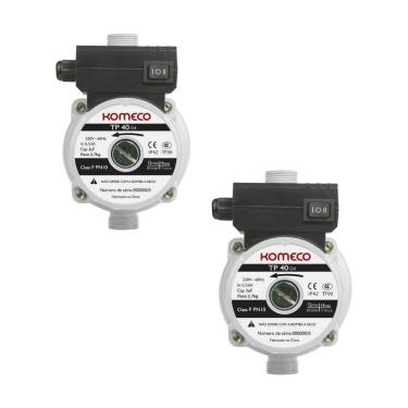 Imagem de Kit 2 Mini Bombas Circuladoras de Água TP40 G4 Ferro - Komeco - 220V