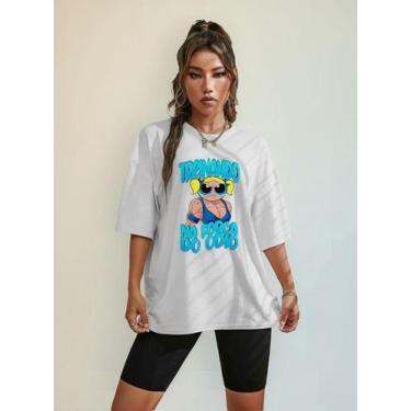 Imagem de Camiseta Feminina Oversized Estampa Força Do Ódio Lindinha - Dhonorio,