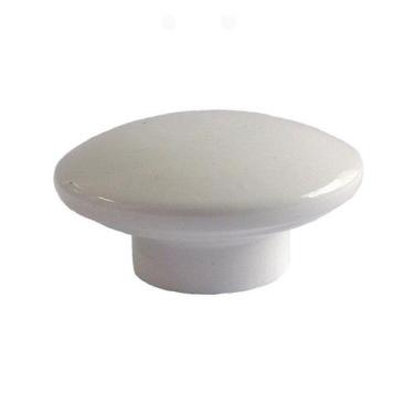 Imagem de KIT PAR de Ponteira Para Varão de Cortina Branca Chata 19mm Decorativa