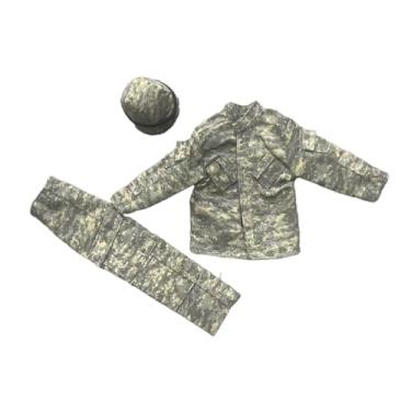 Imagem de Colaxi Roupas de boneco de ação em escala 1/6, fantasia de boneca, uniforme de masculino, roupas em miniatura, casaco, calça, chapéu para homens de