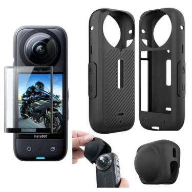 Imagem de Capinha + Película Para Insta360 X4 - Silicone Maleável - Tech King