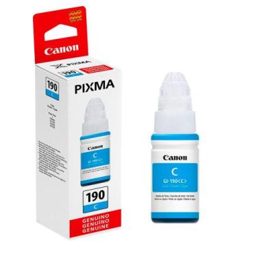 Imagem de Refil Garrafa de Tinta Canon Ciano GI-190 70ml, Ciano