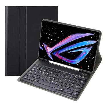 Imagem de Teclado Redondo Bluetooth e Capa Para Samsung Tab S7/S8