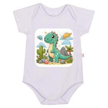 Imagem de Body Recém-nascido Roupa Macacão Infantil Bebês Dino - Bellvi, P, Bran