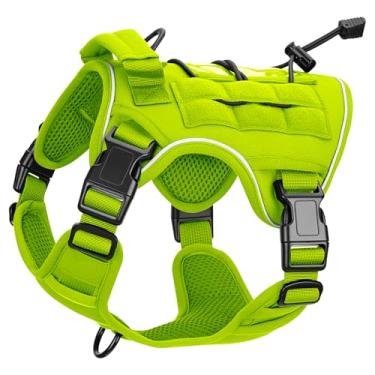 Imagem de Peitoral tático resistente para cães grandes, colete refletivo ajustável sem puxão com sistema Molle, controle de nível militar K9 para treinamento de serviço, atividades ao ar livre e mais de 10