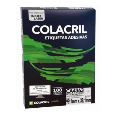 Imagem de Etiqueta colacril a4363 38,1 x 99,1 c/ 100 fls - 14 etiq. p/ folha