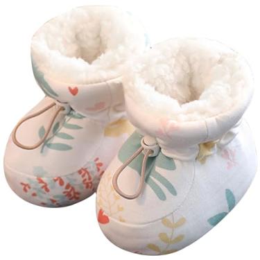 Imagem de Botas de inverno para bebês, de pele quente, com cordão, sola macia, para bebês, sapatos de inverno fofos para bebês meninas e meninos