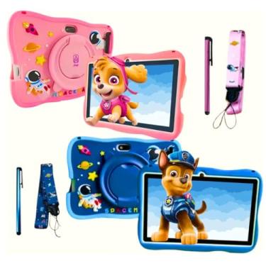 Imagem de Tablet Infantil A16 Com Capa De 7 Polegadas 64 Gb E 4 Gb De Ram Android Parental Control Wifi Gps Kids Space