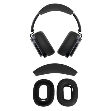 Imagem de [2 conjuntos] para fone de ouvido (1) capa protetora de silicone NOUKAJU , acessórios para fones de ouvido, almofadas de silicone e faixa de cabeça, capa para fone de ouvido Nothing 1 (preto)
