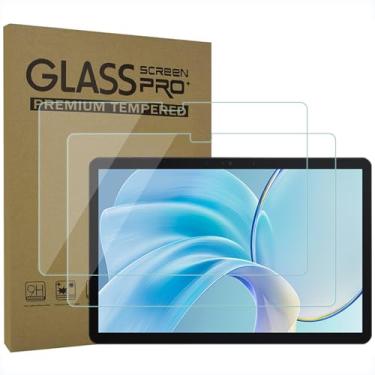 Imagem de AKNICI Pacote com 2 protetores de tela de vidro temperado para tablet CHUWI Hi10 X1 de 10,1 polegadas, transparência ultratransparente, antirarranhões, dureza 9H