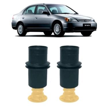 Imagem de Kit Batente Coifa Amortecedor Dianteiro Honda Civic 02/06 - Solupe Par