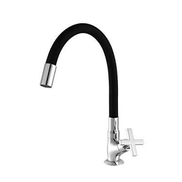 Imagem de Torneira De Mesa Para Cozinha Bica Moldável 1173 Ômega Meber Meber Preto