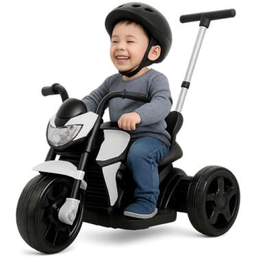 Imagem de Mini Moto Esportiva Elétrica Infantil, 6V, 3km/h, Controle Remoto, Cinza, até 30kg