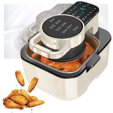 Imagem de Fritadeira Air Fryer Forno Oven,fritadeira de ar visível 5 em 1, 8 menus predefinidos,grande capacidade de 9 litros,memória de desligamento com tela sensível ao toque holográfica