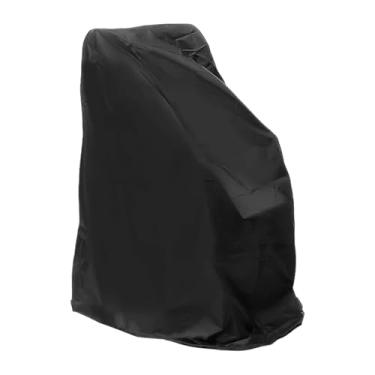 Imagem de KiBcsLic Capa para cadeira de rodas preta à prova de chuva e neve com bolsa de armazenamento com cordão, acessórios para viagens ao ar livre, Altura 100 Cm