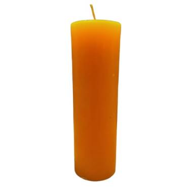 Imagem de Vela 7 Dias - Cores Sortidas - 16 Cm e 278 g - Votiva, Com Parafina Nacional Premium - Cores Vivas e Vibrantes. (Laranja)