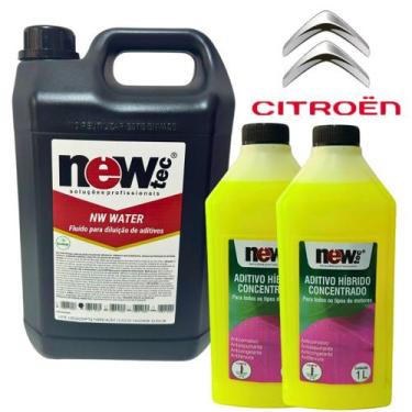 Imagem de Kit Aditivo Para Radiador Citroen + Água Fosfatada - NEWTEC