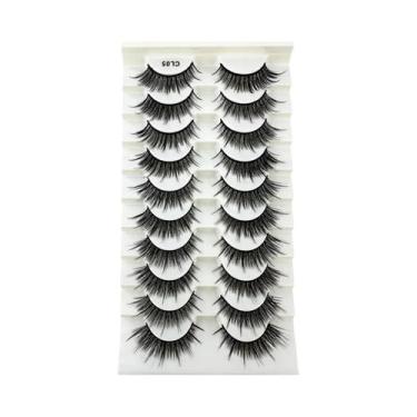 Imagem de Cílios Postiços Naturais, Macios E Volumosos, 10 Pares, Estilo Cruzado
