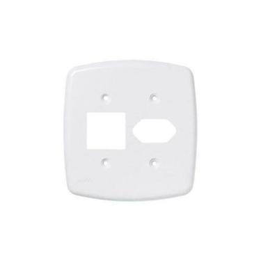 Imagem de Pluzie placa 4x4 2s   tomada branca