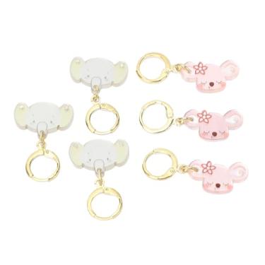 Imagem de Marcadores de malha de bloqueio marcadores de crochê marcadores de tricotar plástico padrão de animal fofo marcadores de costura aberta para tricô de esgoto Bordury Crafters 6pcs