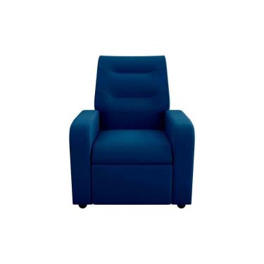 Imagem de Poltrona Do Papai Reclinável Classic Matrix Suede Azul
