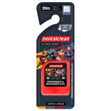 Imagem de FIO DENTAL INFANTIL HERÓIS LIGA DA JUSTIÇA 20M - DENTALCLEAN COR:VERMELHO