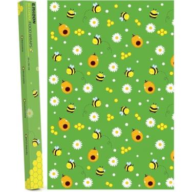 Imagem de Envoltórios de alimentos de cera de abelha, envoltório de pão de favo de mel de 33 x 99 cm, ecológico, reutilizável, sacos de armazenamento de pão, armazenamento de alimentos, embalagem de plástico de