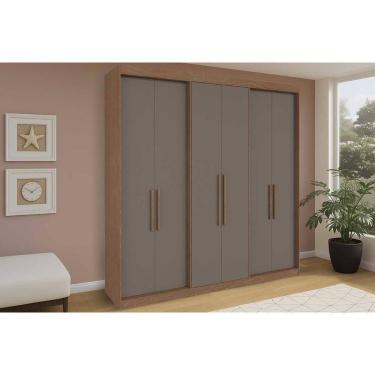 Imagem de Guarda Roupa Casal 6 Portas E 4 Gavetas Ph 18041 Carvalho/fendi - Herval