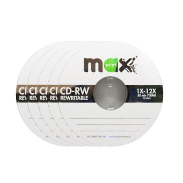 Imagem de Kit Com 5 unidade de mídia CD-RW 700MB 80 min 1X-12X 50151-9 no estojo