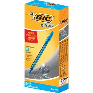 Imagem de Caneta Esferografica Cristal Fashion Fine Azul - BIC