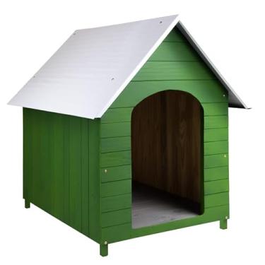 Imagem de Casa Casinha De Cachorro com Telhado Galvanizado Grande N4 (Verde)