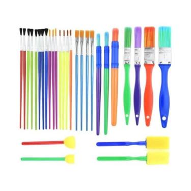 Imagem de Conjunto De Pincéis De Esponja Para Pintura Infantil, Rolos De Arte EV