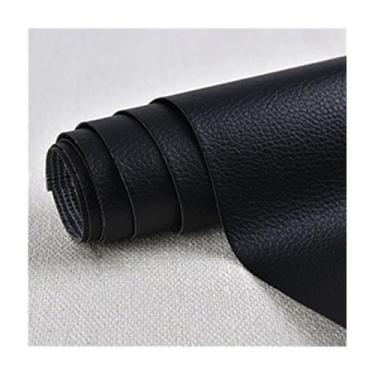 Imagem de 1 Adesivo De Reparo De Couro Artificial PU - 4 Opções De Tamanho (20x30cm-50x137cm), 18 Cores - Perfeito Para Móveis, Sofás, Cadeiras, Sapatos, Bolsas, Durável E Flexível(Black,25x60cm)