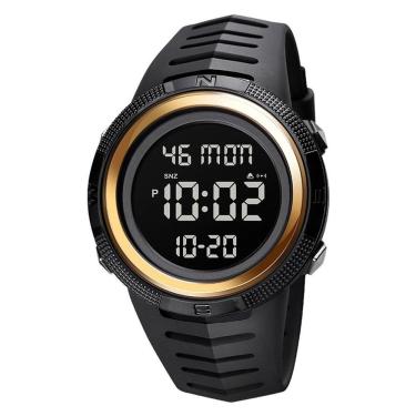 Imagem de Relógio Masculino Skmei Digital 1632 Preto E Dourado
