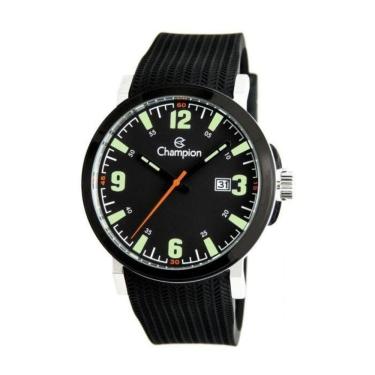 Imagem de Relógio Masculino Prata Calendário Borracha Champion Ca31711
