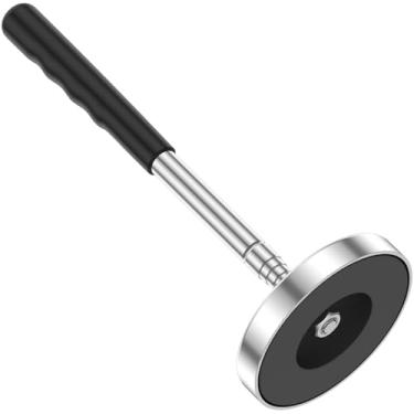 Imagem de LCZNXJJY Vassoura magnética, ferramenta de coleta telescópica de 16 kg, localizador de peças de parafusos de aço inoxidável, bandeja magnética resistente com haste de extensão, bastão magnético para