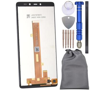 Imagem de Tela de reposição IPS LCD para Nokia C2 2ª edição preta para montagem de tela tamanho 5,7