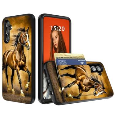 Imagem de Dikoer Capa carteira para Samsung Galaxy A16 5G de 6,7 polegadas [loja 3 cartões], suporte para cartão de crédito resistente para identidade, capa de proteção de silicone à prova de choque, capa de