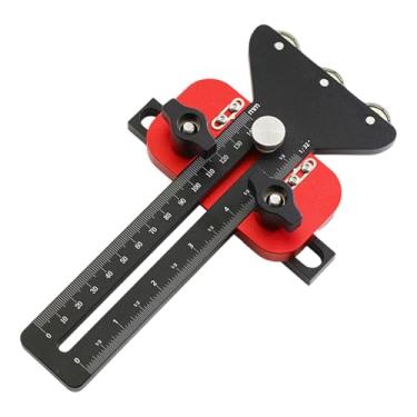 Imagem de MotiveTech Gabarito de corte fino, guia de corte fino rápido, ferramenta de posicionamento de compatível com precisão máxima de 140 mm, ferramenta para