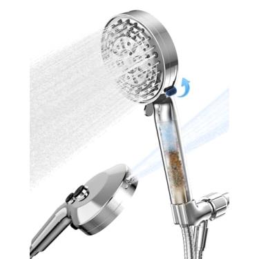 Imagem de Chuveiro, filtro Magic Eden Chuveiro com portátil, chuveiro de alta pressão com 11 funções, prata SSK790CP