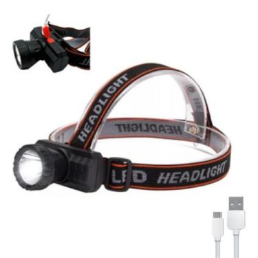 Imagem de Lanterna de Cabeça 3 Led Recarregável Profissional - Lintian