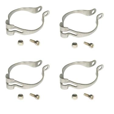 Imagem de Pirhosigma 4 conjuntos de anéis de metal de 31,8 mm para enquadrar firmemente no quadro, guia de cabo de freio, cabo de deslocamento, cabo de desviador, guia de base, clipe, linha de encaixe