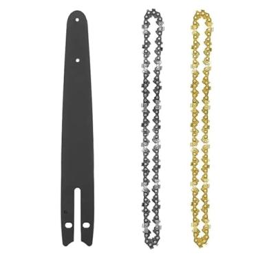 Imagem de BYYINGSUS Corrente e guia para mini motosserra elétrica de substituição, serra elétrica, peças de serra elétrica, acessórios de ferramentas de jardim