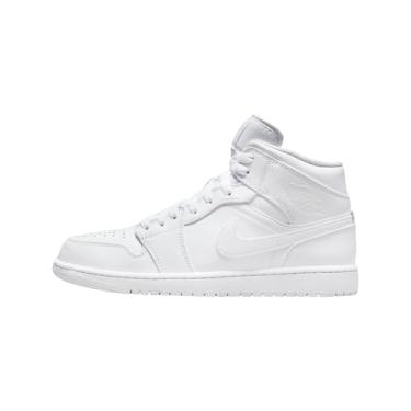 Imagem de Air Jordan 1 Tênis médio (554724-136, branco/branco), Branco/Branco., 47