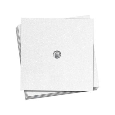 Imagem de GSHLLO 6 peças de 25 x 25 cm boné de formatura com glitter papel de construção brilhante para graduação topo de cartolina grossa papel de construção pegajoso cartolina com furos para bricolage branco