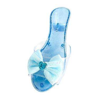 Imagem de Kokiya Sandálias de gelatina Princesa Sapato Colecionável Decoração Moda Brincadeira de Faz de Conta Sapato de Salto Alto para Crianças para Lembrancinhas de, Azul